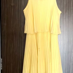 Pleated Yellow Dress