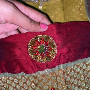 Gold And Red Kurti