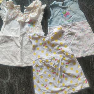 Girls Frocks Set Of 3