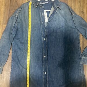 Zara Over Denim Shirt Dress