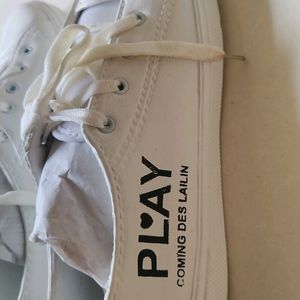 White Plastic Shoes Mens Casual Use