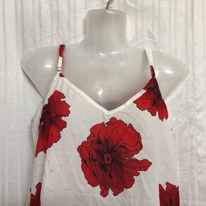 Dotti Red Flower Printed Top