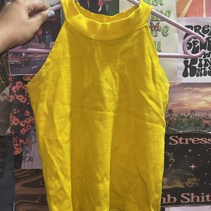 Yellow Crop Top Women