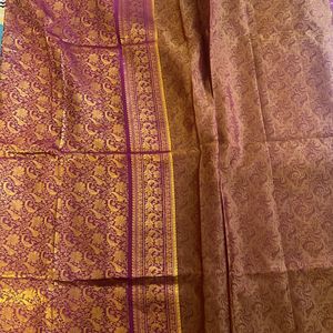 Vintage Mysore Silk Saree With Blouse Piece