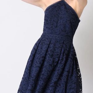 Navy Blue Dress With Back Cutout