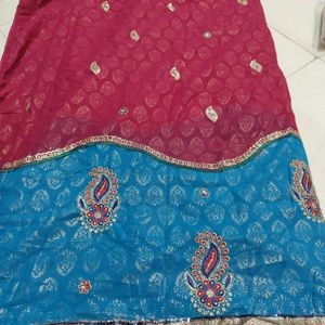 Festive Saree With Ready Blouse Sale