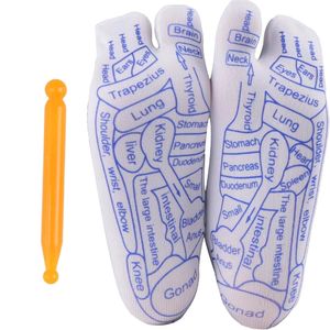 Reflexology Socks With Massage Tool New