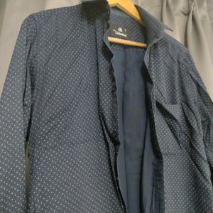 Nevy Blue Dotted Shirt