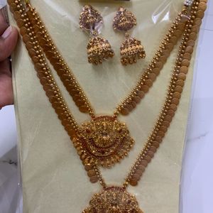 Gold Lakshmi Devi Jewellery Set