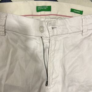 United Colors Of Benneton White Chinos SmartFormal