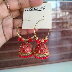 Beautiful Red Jhumka ❤️🎉