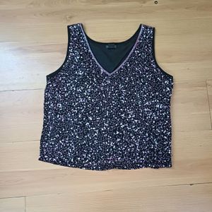 Heavy Pink Hand Sequin Works Party Top