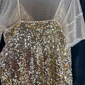 Golden Shimmery Party Dress