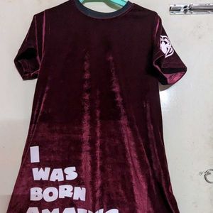 Kook N Keech Marvel Burgundy T-shirt Dress