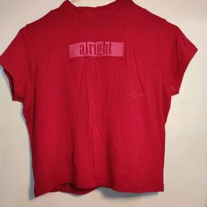 Westside nuon Red Fitted Crop Top In Size L