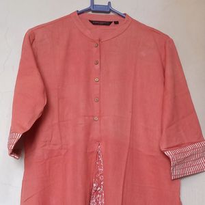 Rangmanch Coral A Line Khadi Cotton Kurta