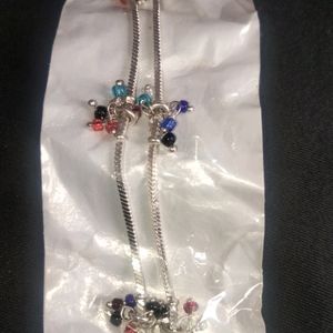 Beautiful Anklet With Multicolour Beads (2 Sets )