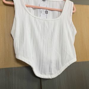 White Tank Top Striped In XXL