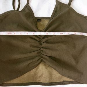 Olive Crop Top