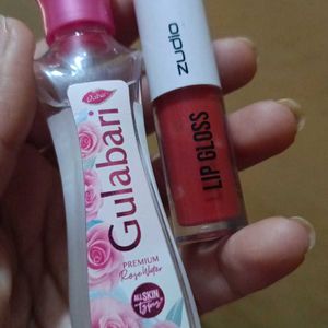 Lip Gloss , Nude02 And Free Gulabari Rose 🌹 Water