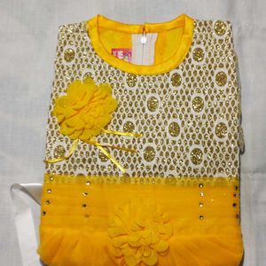 Baby Girl Dress 1-2 Years Age Yellow Like A NEW