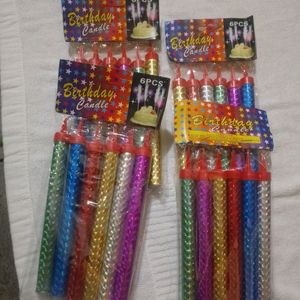 Birthday Candles 4set 24pcs