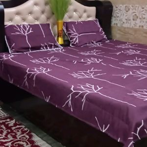 Double Bedsheet With Two Pillow Kower King Size