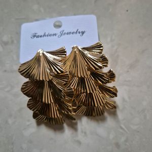 Gold Metallic Earrings