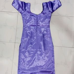 🆕 Lavender Satin Kurti Set