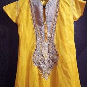 Beautiful Yellow Anarkali Dress 👗🌸✨