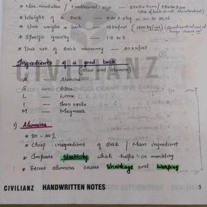 Civil Engineering Handwritten Notes