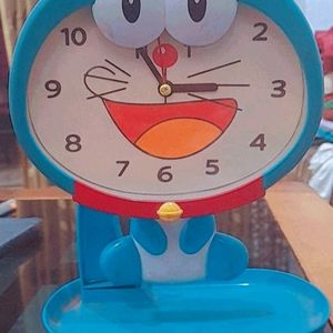 Doraemon Kids Room Clock With Stand (Full Working)