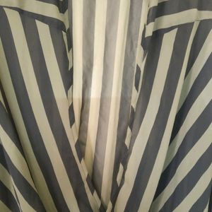 striped see through stylish shirt pattern top