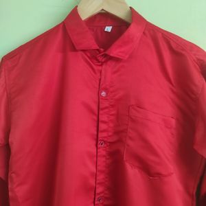 Red Satin Shirt ( Men )