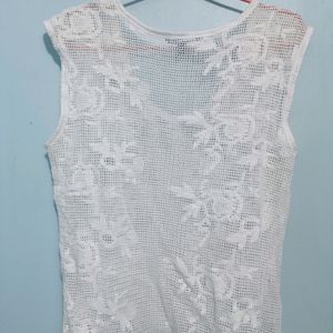 Net Sleeveless Top For Women