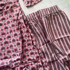 Pink Kurti Set without Dupatta