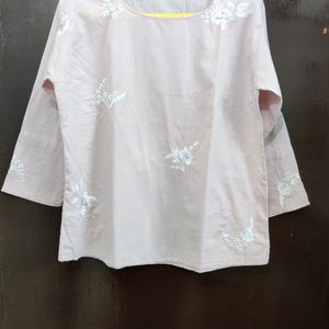 Cotton Pastel Pink Elegant Top