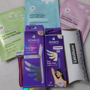 Kit Of Razors & Sheet Masks