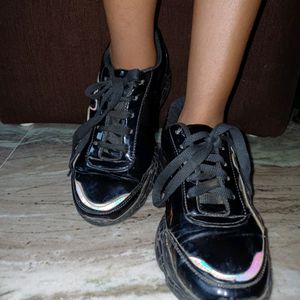 Black Blingy Sneakers