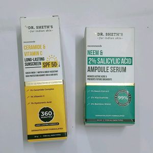 Well Known Brand Dr. Sheth's Face serum+Sunscreen