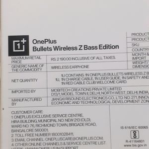 One Plus Headset's Box