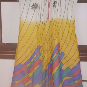 Multi Color A Line Kurtha