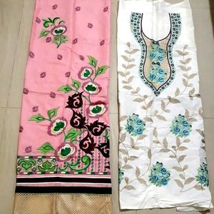 Combo Of 2 Pure Cotton Heavy Embroidery Front Part