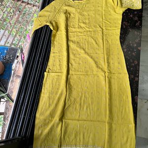 Yellow mustard kurta