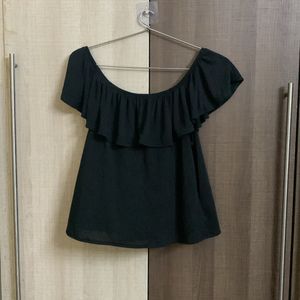 Off Shoulder Black Top From H&M