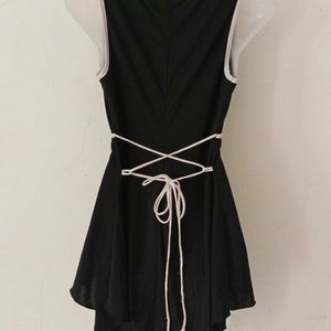 BLACK UP & DOWN DRESS