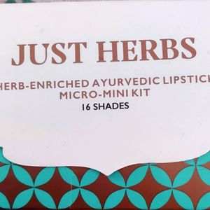 Just Herbal 16 Lip Stick Shades In One Mini Kit