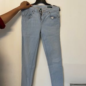 Brand: United Colors Of Benetton, Size: 28, Skinny Jeans Color Light Blue