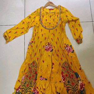 Yellow Anarkali Gown