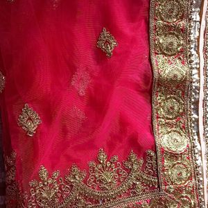 Bridal Lehanga With Blouse And Net Dupatta